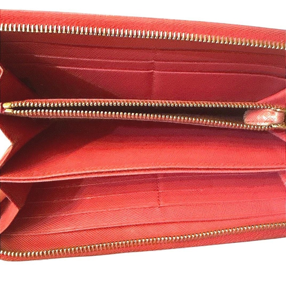 Prada Saffiano Leather Bow Zip Wallet Authentic - Picture 6 of 6